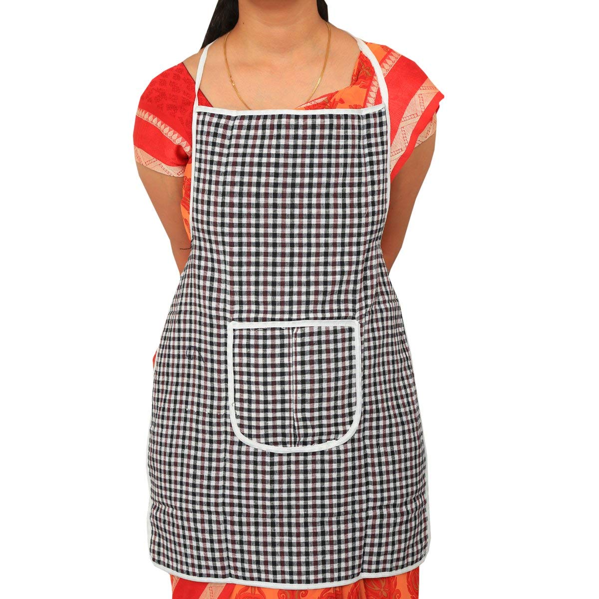 Kuber Industries Cotton Apron Reversible-Multicolor (KU3085)