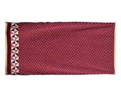 Heart HomeTringle Printed Super Soft, Fluffy, and Absorbent, Cotton Bath Towel Perfect for Daily Use, 30"x60"- Pack of 4 (Maroon)