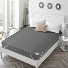 Heart Home PVC Waterproof/Dustproof Double Bed Mattress Protector, 72"x76" (Grey) 52HH4006