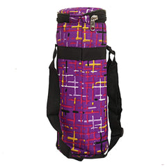 Kuber Industries Circle Design Canvas Water Bottle Cover, 2 litres, Purple