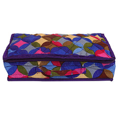 Kuber Industries Brocade Silk Jewellery Kit, Blue