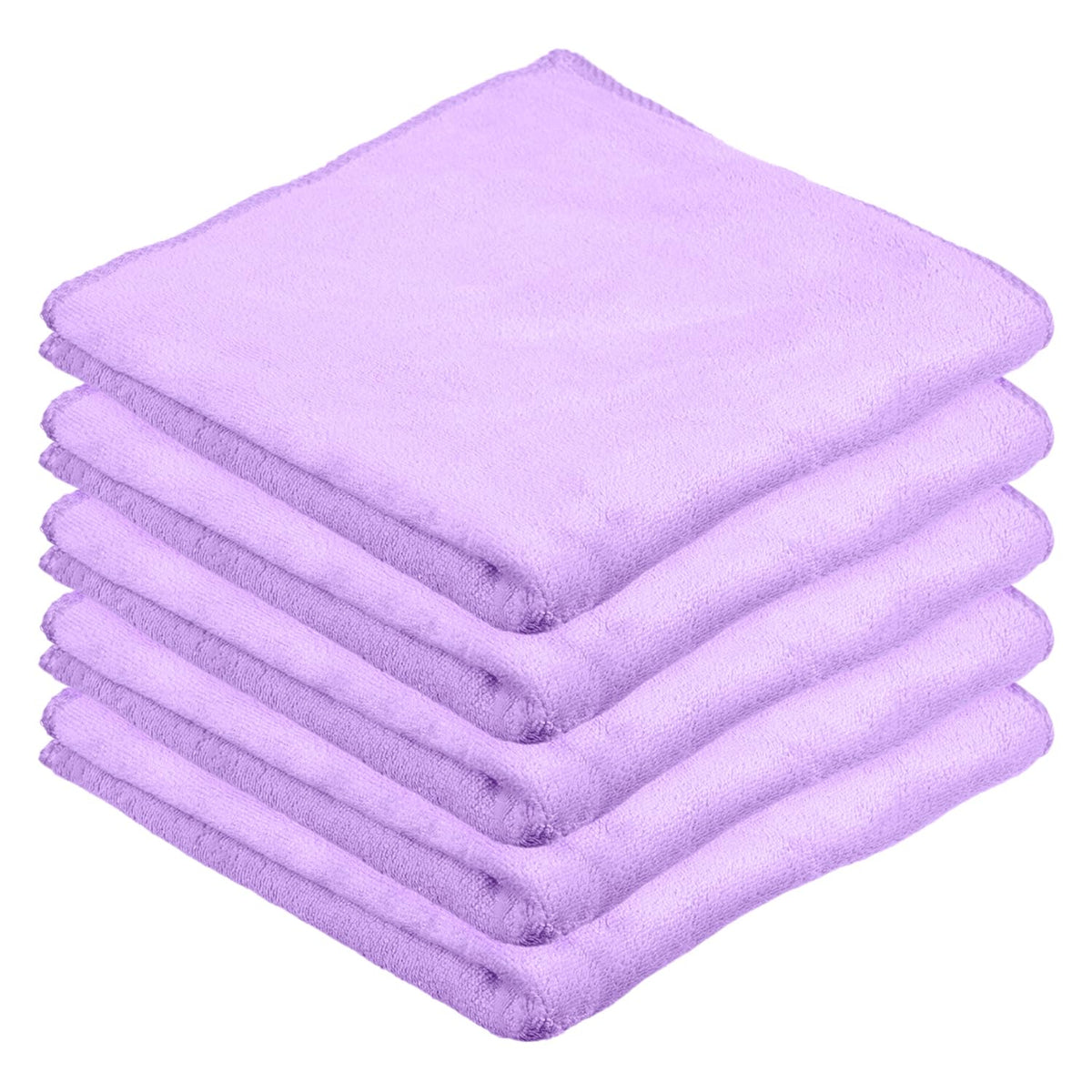 Heart Home Cleaning Towel | Reusable Cleaning Cloths for Kitchen | Duster Towel for Home Cleaning | 400 GSM Cleaning Cloth Towel for Car | Bike | 50x70 | Pack of 5 | Purple