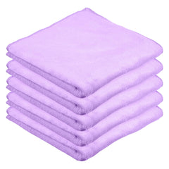 Heart Home Cleaning Towel | Reusable Cleaning Cloths for Kitchen | Duster Towel for Home Cleaning | 400 GSM Cleaning Cloth Towel for Car | Bike | 50x70 | Pack of 5 | Purple