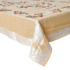 Kuber Industries Flower Printed Cotton 4 Seater Center Table Cover,40"x60" (Autunm Orange)-44KM057