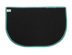 Kuber Industries D-Shape Durable Microfiber Door Mat, Heavy Duty Doormat,(Set of 2, 14'' x 23'', Red & Green)-KUBMART12185