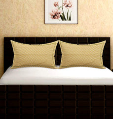 Heart Home Bandhej Print Breathable & Soft Cotton Pillow Cover for Sofa, Couch, Bed, Set of 4 (Sand) 54HH4123.