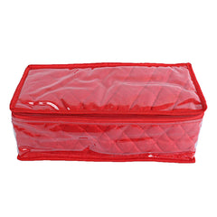 Kuber Industries Laminated Satin Locker Jewellery Kit, Red