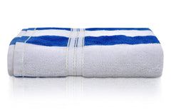 Kuber Industries Lining Design Soft Cotton Bath Towel, 30"x60", Pack of 2 (Brown & Blue), Standard (HS39KUBMART023865)