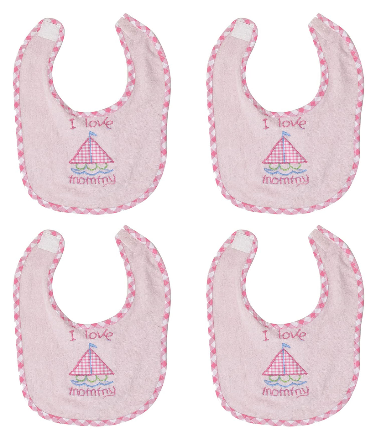 Heart Home Baby Cotton Apron Bibs-Pack of 4 (Pink)-HS43HEARTH25505