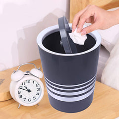 Kuber Industries Plastic Swing Lid Garbage Waste Dustbin, 5 Liters (Grey) - CTKTC22855