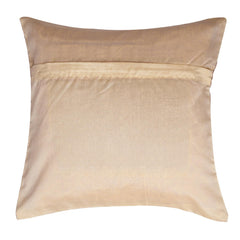 Heart Home Cushion Cover | Quilted Cushion Cover | Check Stitch Cushion Cover for Sofa | Cotton Cushion Covers for Home Décor | Set of 5 | Cream & Brown