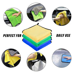 Heart Home Cleaning Towel | Reusable Cleaning Cloths for Kitchen | Duster Towel for Home Cleaning | 400 GSM Cleaning Cloth Towel with Hanging Loop | 40x60 | Pack of 2 | Blue