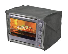 Heart Home Velvet Flower Printed Microwave Oven Cover, Dustproof Machine Protector Cover,25 LTR. (Black)-HS43HEARTH26068