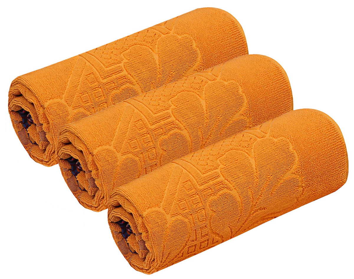 Kuber Industries 100% Cotton 3 Pieces Full Size Bath Towel 30"x60" (Yellow)-CTKTC29890