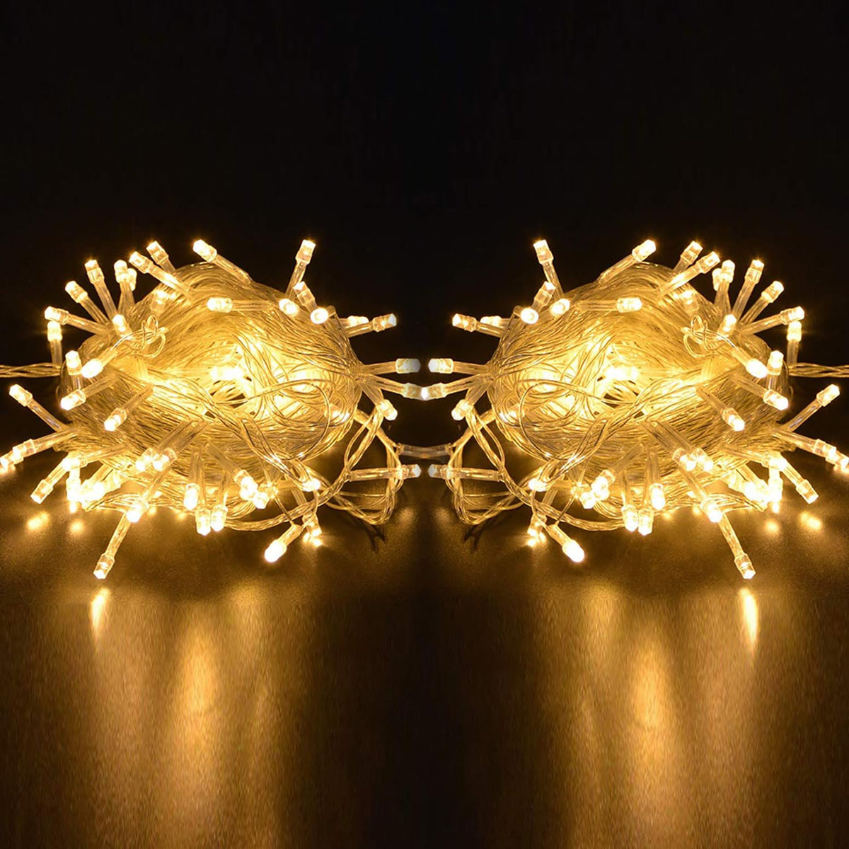 Kuber Industries LED String Lights | Diwali Rice Lights | Christmas Home Decoration Lights | Serial Bulbs String Lights | Lights for Décoration | 10 MTR | Pack of 2 | Warm White