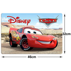 Heart Home Multiuses Car Print PVC Table Placemat with 6 Coasters for Kitchen, Dining Table Set of 6 (Beige) 52HH4060