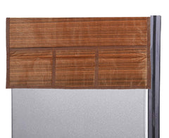 Kuber Industries Lining Net Design Cotton Fridge Top Cover - Brown, Standard (CTKTC02094)