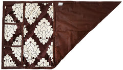 Kuber Industries Flower Design Cotton Fridge Top Cover - Brown, (Model: CTKTC03833)