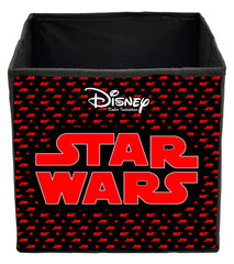 Heart Home Disney Star War Printed Non-Woven Foldable Storage Bin/Cube/Organizer For Toys, Clothes And Books With Handles- Pack of 6 (Black) -HS43HEARTH26298
