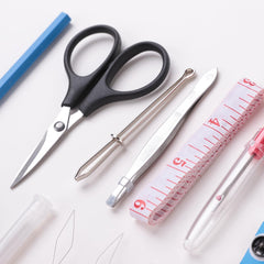 Homestic Multifunctional Sewing Kit Set of 97|Silai Machine Tools with Cotton & Polyester Thread|Steel Secissors & Needles (Black)