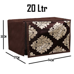 Kuber Industries Cotton 1 Piece Microwave Oven Cover 20 LTR (Dark Brown) -CTKTC5704