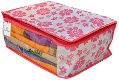 Kuber Industries 9 Piece Non Woven Saree Cover Set, Pink