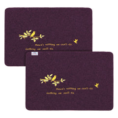 Heart Home Microfiber Door Mat for Porch/Kitchen/Bathroom/Laundry Room,Pack of 2 (Purple) 54HH3985.