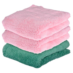 Heart Home Cleaning Towel | Reusable Cleaning Cloths for Kitchen | Duster Towel for Home Cleaning | 350 GSM Cleaning Cloth Towel for Car | Bike | 30x60 | Pack of 3 | Multi