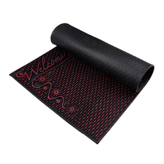 Kuber Industries Door Mat | Rubber Mud Trapper Mat | Welcome Mat | Floor mat | Door Mat for Home Entrance | Bathroom Mat | Entry Way Doormat | Pack of 3 | Black & Maroon