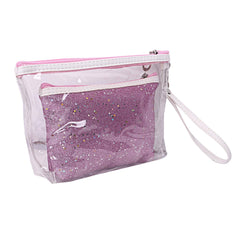 Kuber Industries 4 Pieces Waterproof Toiletries Make Up Pouch Organizer Travel Pouch Set, Peach - CTKTC22767