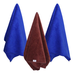 Heart Home Cleaning Cloths|Microfiber Highly Absorbent Wash Towels for Kitchen,Car,Window,24 x 16 Inch,Pack of 3 (Assorted)