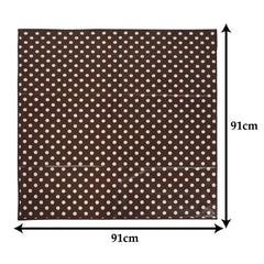 Heart Home PVC Dot Print Both Sided Bed Server Food Mat, Bedsheet Protector for Home 36"x36" (Brown) 54HH4339.