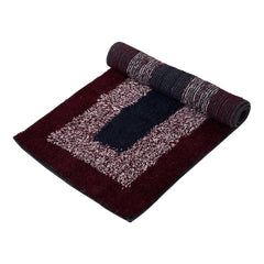 Kuber Industries Kitchen Set | Luxury Kitchen Floor Door Mat Runner Set | Doormat for Kitchen | Cotton Border Kitchen Set | Door Mat & Kitchen Runner Set | 2 Pcs Set | Maroon