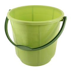 Heart Home Unbreakable Virgin Plastic Strong Bathroom Bucket with Lid 18 LTR (Green)-Pack of 2-HHEART15239