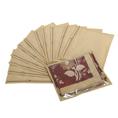 Kuber Industries 15 Piece Non Woven Saree Cover Set, Brown