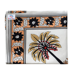 Heart Home Floral Print Polyester Center Table Cover/Table Cloth for Home Decorative Luxurious 4 Seater, 60"x40" (Light Orange) 54HH4259.