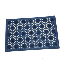 Kuber Industries Round PVC Doormat Set - 24"x16", Multicolour, Standard, 2 Piece