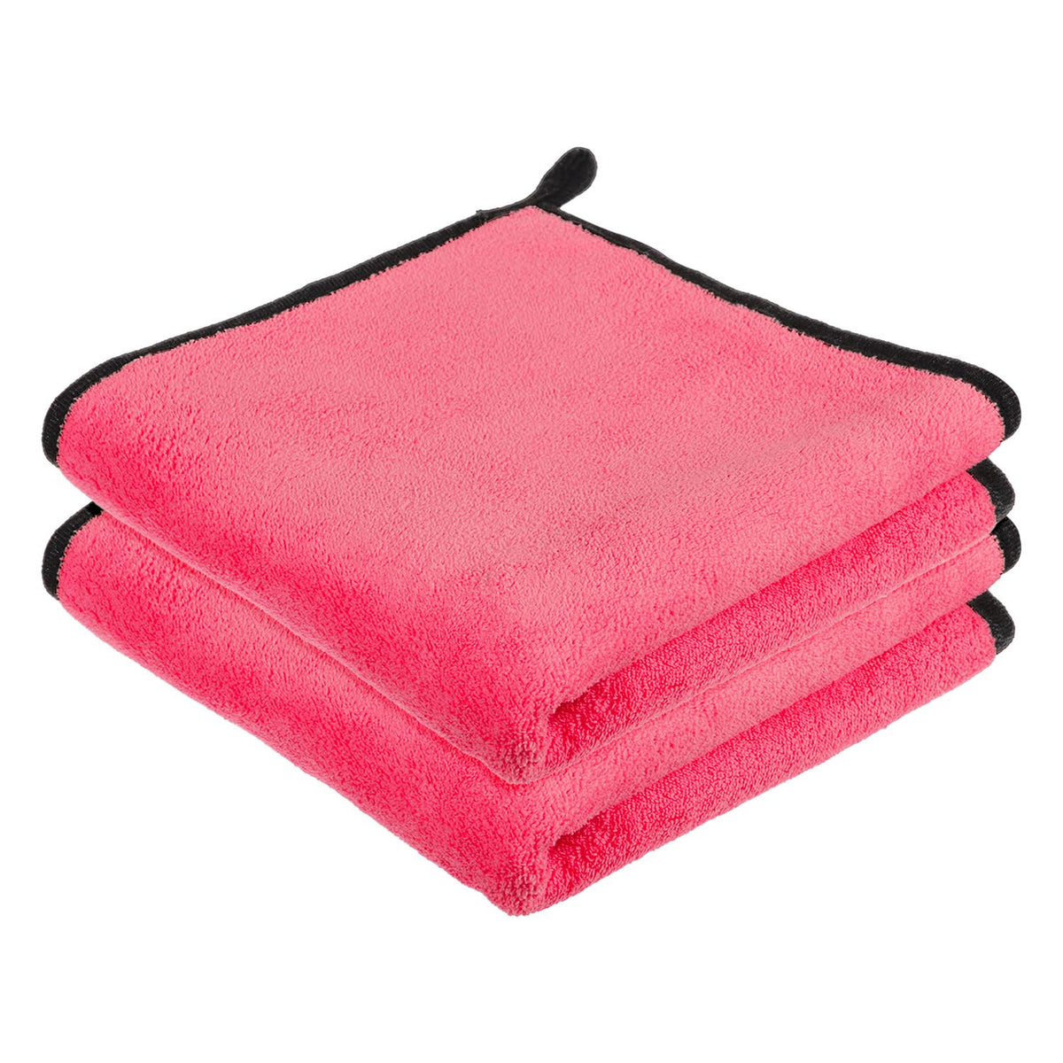 Kuber Industries Cleaning Towel | Reusable Cleaning Cloths for Kitchen | Duster Towel for Home Cleaning | 400 GSM Cleaning Cloth Towel with Hanging Loop | 40x40 | Pack of 2 | Pink