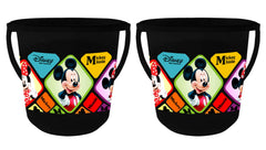 Kuber Industries Disney Mickey Minnie Print Multipurpose Plastic Bucket,16 LTR (Black)-Pack of 2 -HS_35_KUBMARTS17838
