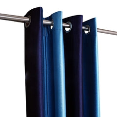 Kuber Industries Polyester 6 Pieces 7 Feet Eyelet Door Curtain (Blue) -CTKTC12973