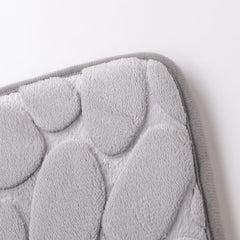 Heart Home Bath Mat | Bathroom Mat | Mat for Bathroom | Shower Bath Tub Mat | Living Room Mat | Foot Massager Mat | Square Shape Floor Mat | SZ-01B | Gray