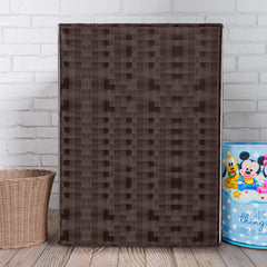Heart Home Washing Machine Cover | Shelf Check Washing Machine Cover | Soft PVC | Front Load Washing Machine Cover | Brown