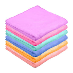 Kuber Industries Cleaning Towel|Microfiber Reusable Cloths|Highly Absorbent Washable Towel for Kitchen|Car|Window|24x16 Inch|Pack of 6 (Multicolor)