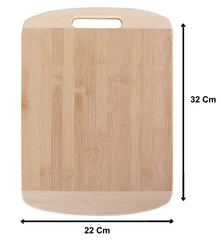 Kuber Industries Cutting Board|Wooden Slicing & Kitchen Chopping Board with Steel Hook for Hanging Fruits,Vegetables (Brown)