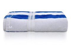 Heart HomeLining Design Super Soft, Fluffy, and Absorbent, Cotton Bath Towel Perfect for Daily Use, 30"x60", Pack of 2 (Brown & Blue)