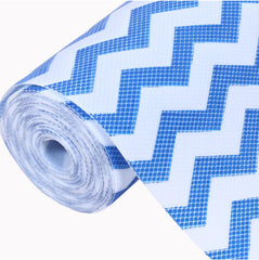 Heart Home Shelf Liner | EVA Kitchen Cabinet Shelf Mat | Anti-Slip Bathroom Mat | Fridge Mat | Table Mat | Zig Zag Design Wardrobe Mat | 3 Meter | Blue