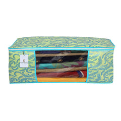 Kuber Industries Non Woven Saree Covers With Zip|Saree Covers For Storage|Saree Packing Covers For Wedding|Pack of 8 (Green)