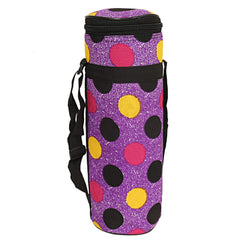 Kuber Industries Circle Design Canvas Water Bottle Cover, 2 litres, Purple