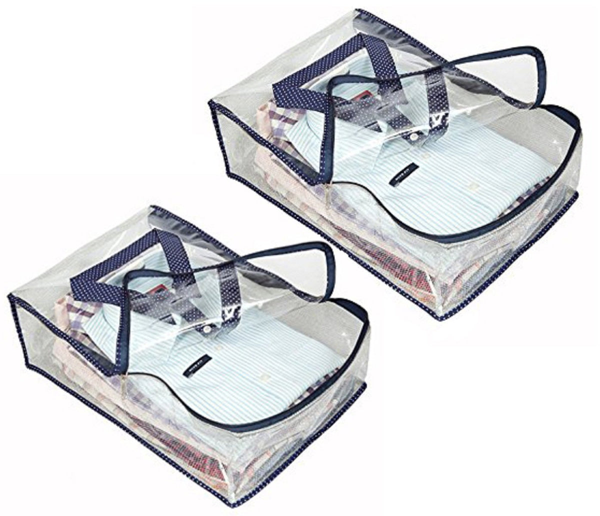 Kuber Industries 2 Piece PVC Shirt Cover, Transparent (KI194)