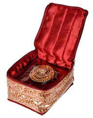 Kuber Industries Laminated Leaf Design Jewellery Organizer With 10 TranasparentPouches Pack of 2 (Maroon)-HS_38_KUBMART21003